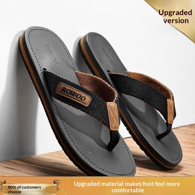 Men's Non-Slip Beach Sandals - Thick Sole Comfort Slides for Outdoor Wear
